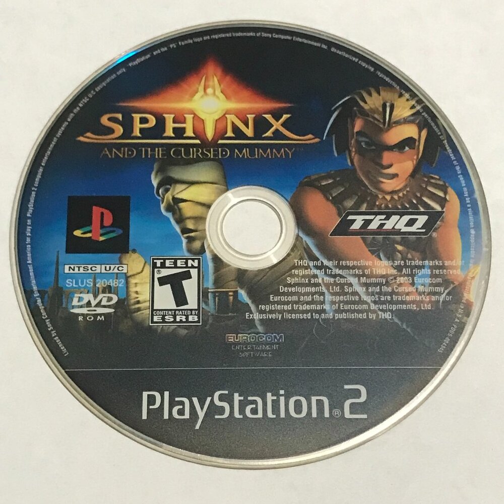 Sphinx and the Cursed Mummy (Sony Playstation 2, 2003) PS2 Tested Ships Same Day